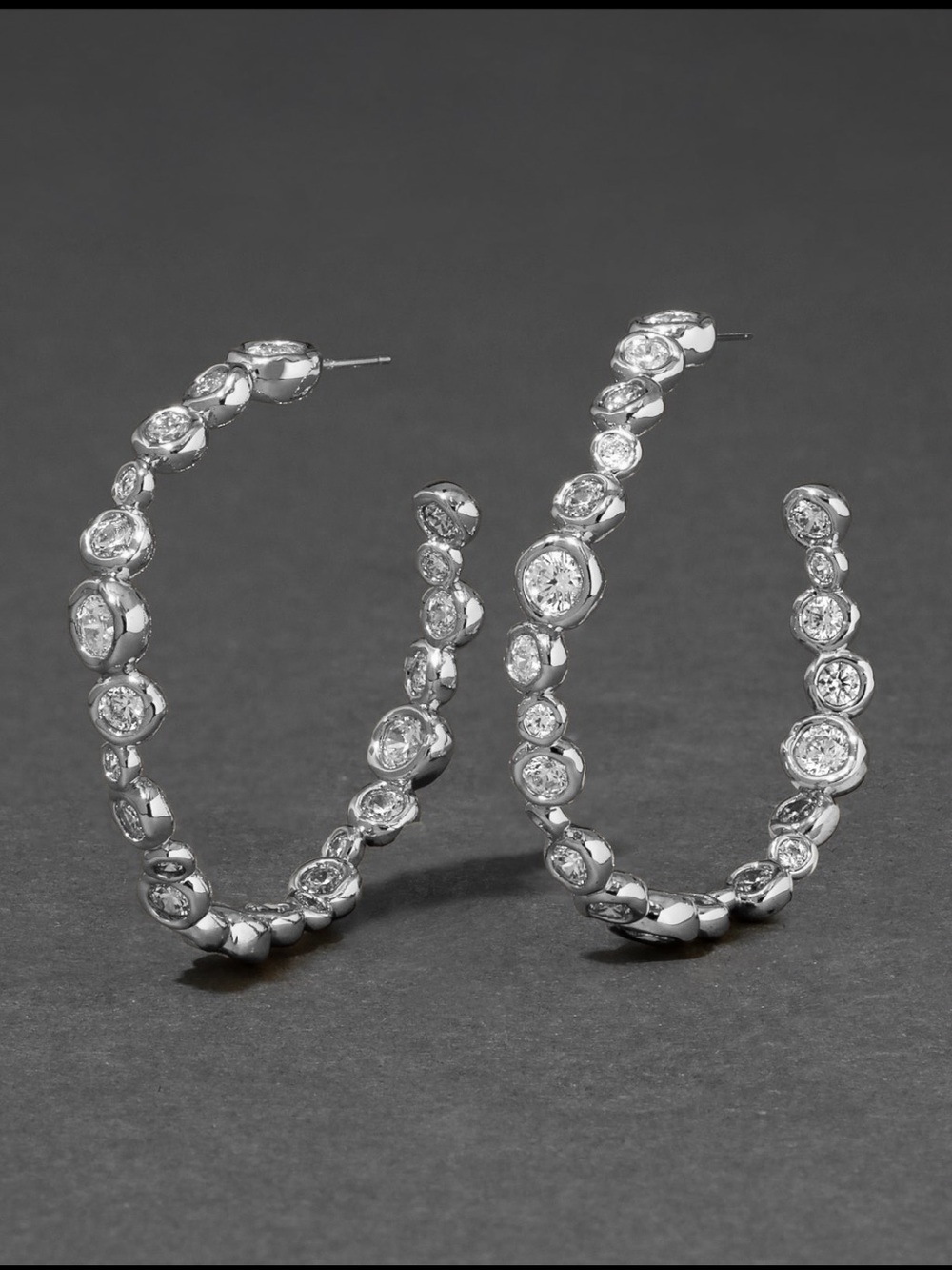 Alexis Bittar Asterales Silver Large Hoop
Earrings